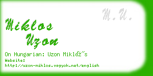 miklos uzon business card